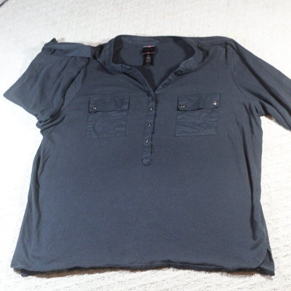 Rafaella Size XL Soft Stretchy Black Knit Top - Picture 1 of 7